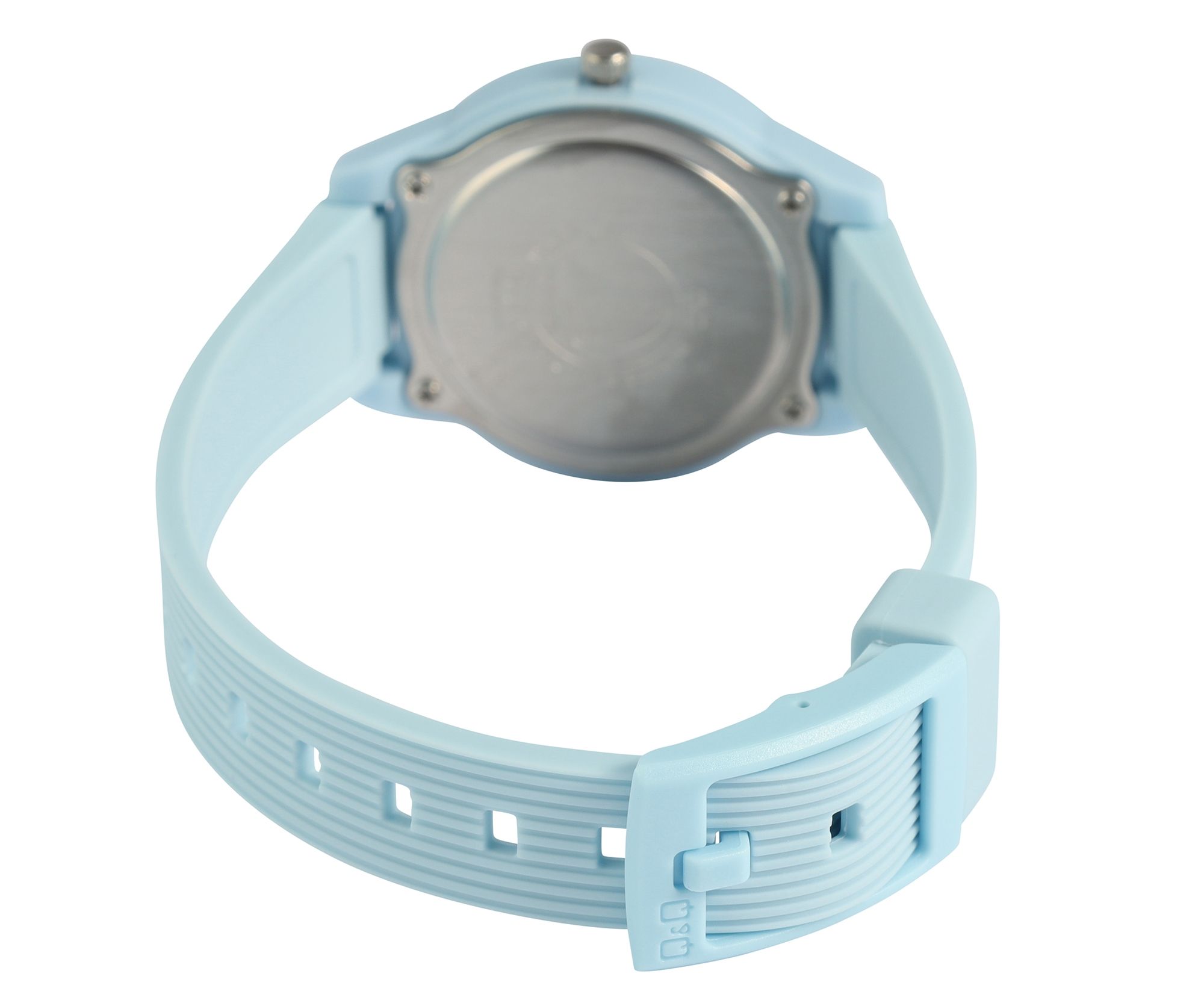 Q&Q Damen-/ Jugenduhr, Kunststoffarmband, 10 ATM, Ø 32 mm, hellblau