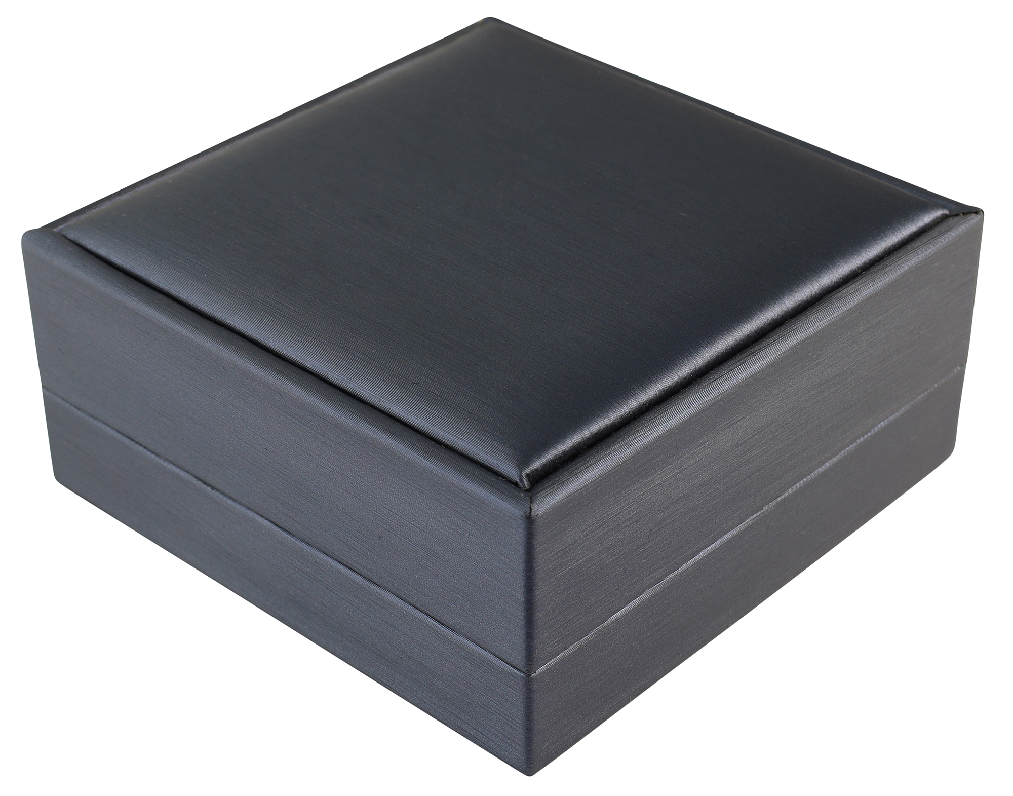 Edle Schmuck-Klappboxen (Armreifen), Metallic-Blau & Samt schwarz – VE: 10 Stück