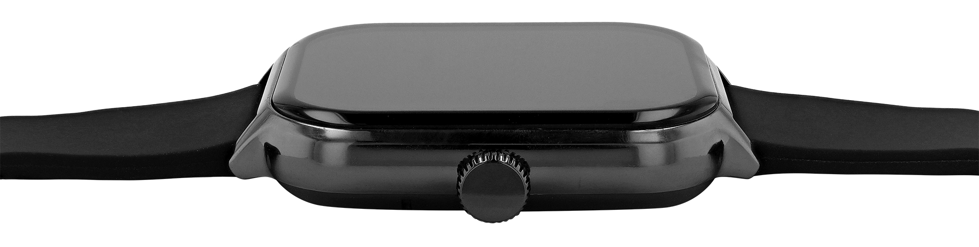 TimeTech Smartwatch mit Silikonband. 1,78-Zoll Display, schwarz/ schwarz