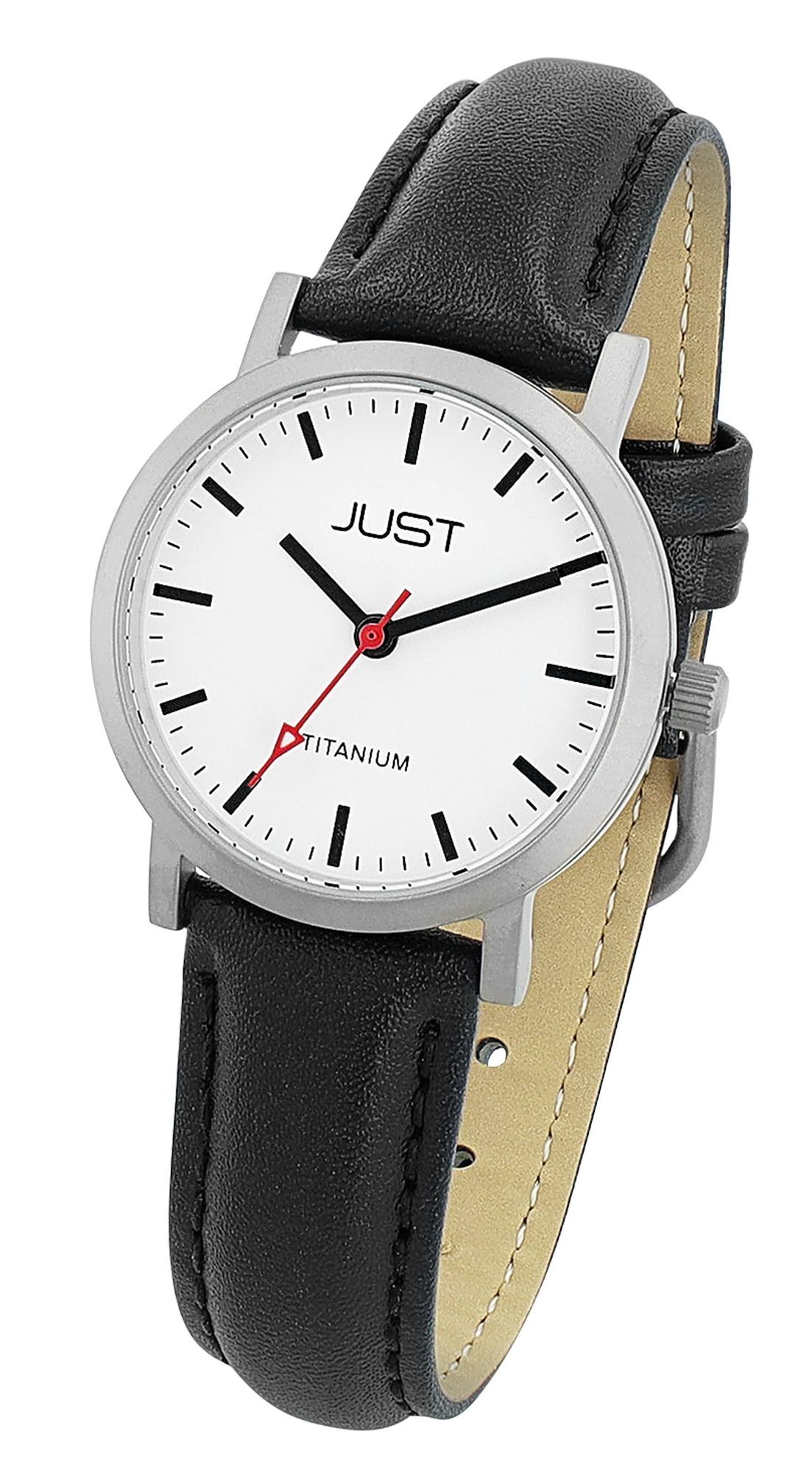 Just Titan Damenuhr mit Echtlederarmband, 5 ATM