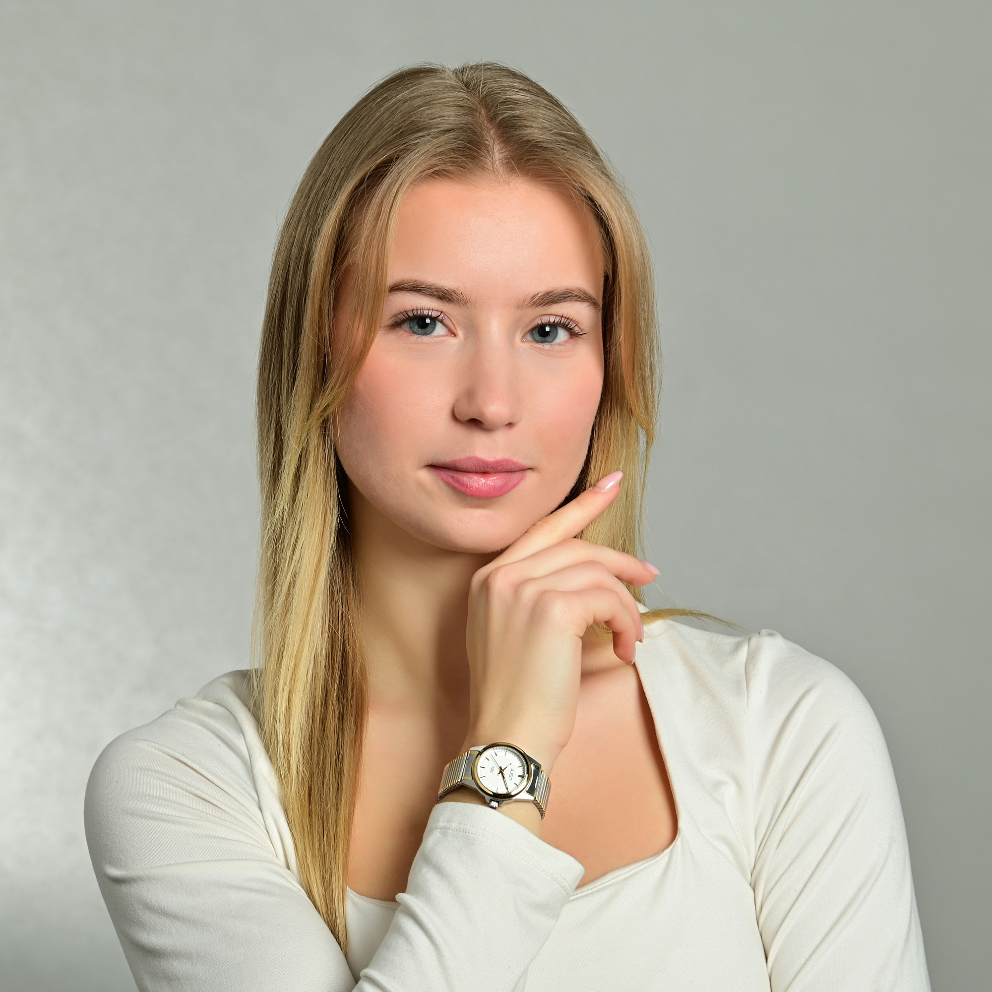 Just "Rowena" Damenuhr mit Zugarmband, bicolor, Ø 27 mm, 10ATM