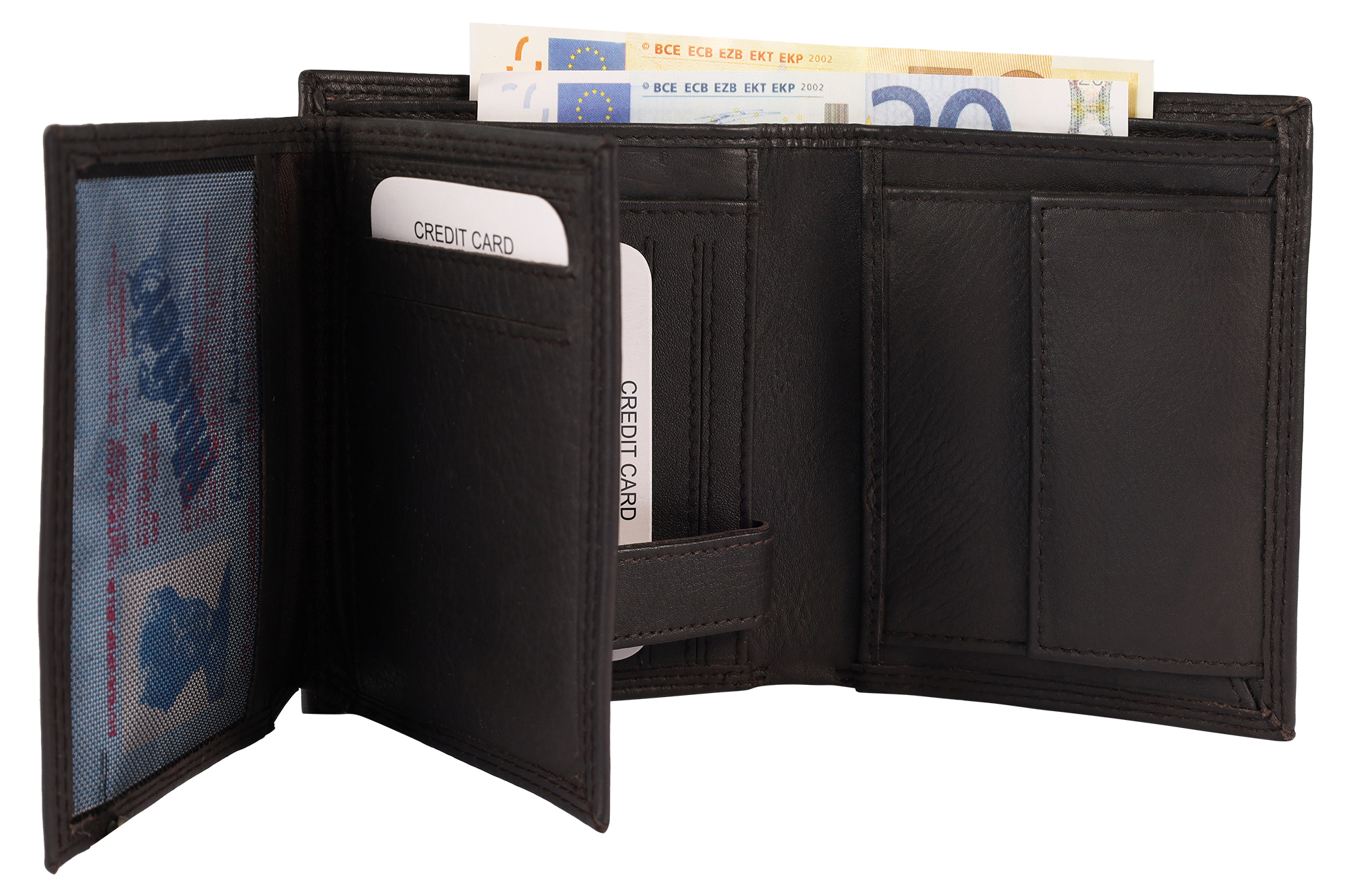 Leonardo Verrelli Echtleder (Nappa) Geldbörse, RFID, Hochformat