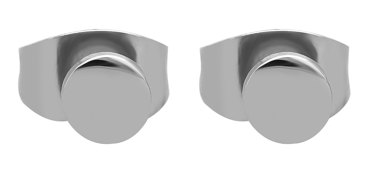 "Dune" Edelstahl Ohrstecker - Plättchen Ø 4 mm silberfarben