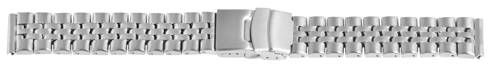 Edelstahl-Uhrenarmband, silberfarben, 18 mm