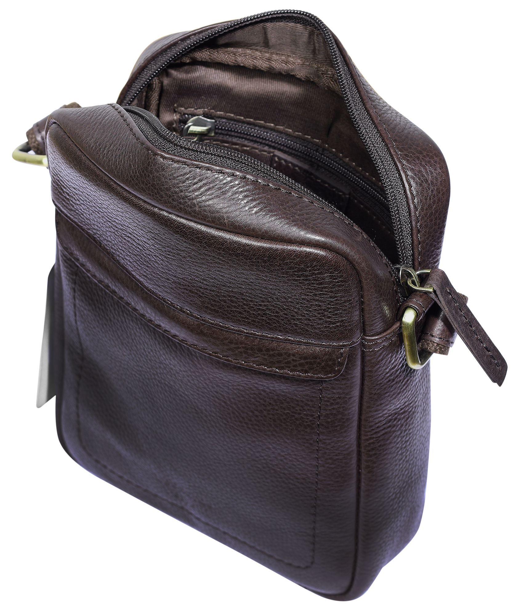 Leonardo Verrelli Crossbody-Tasche aus Echt Leder, Washed-Look
