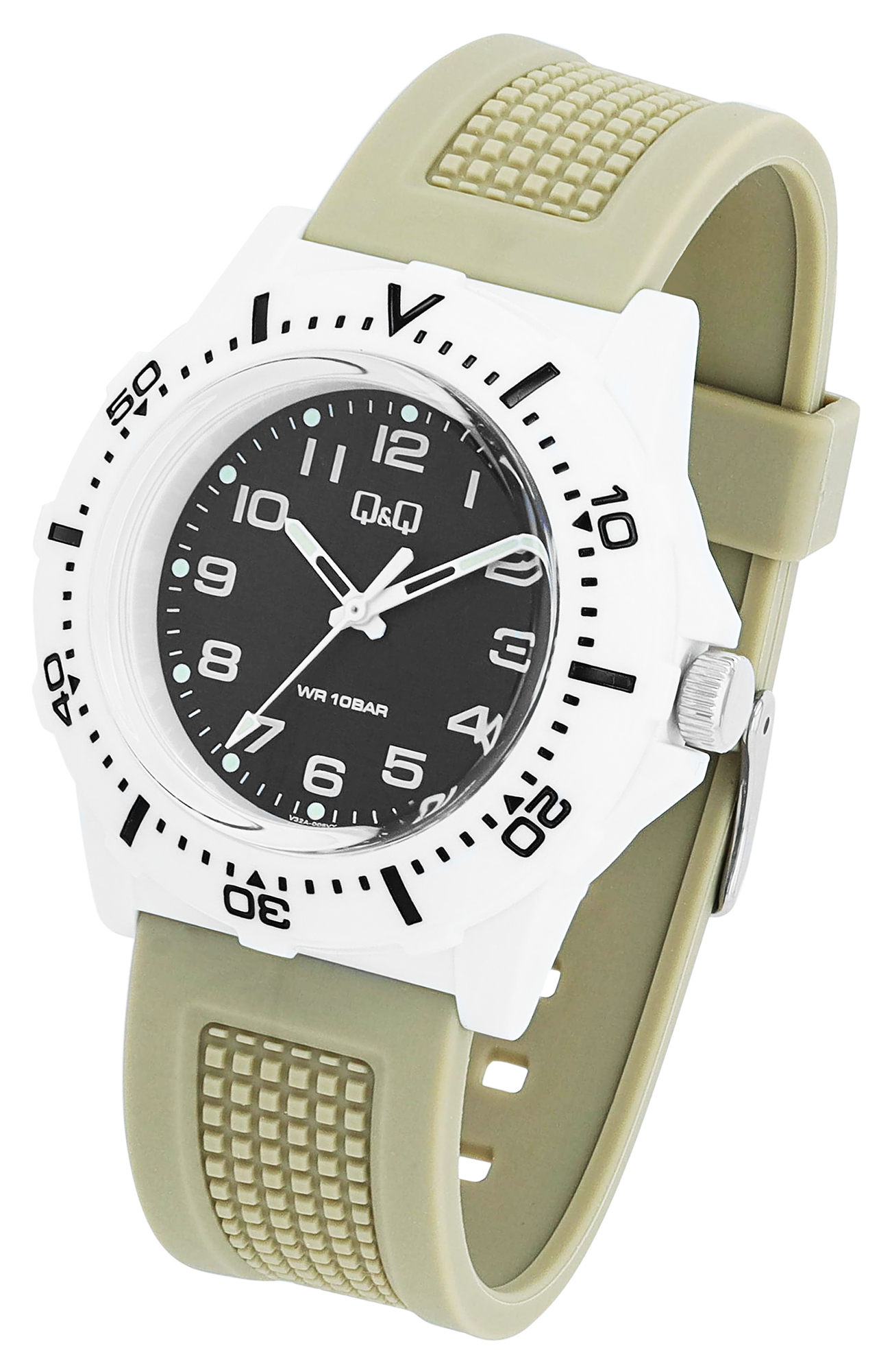 Q&Q Herrenuhr mit Silikonarmband, Ø 42 mm
