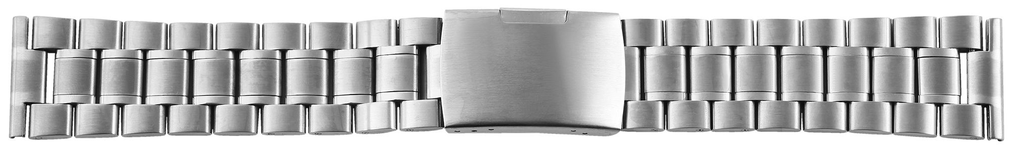 Edelstahl-Uhrenarmband, silberfarben, 24 mm