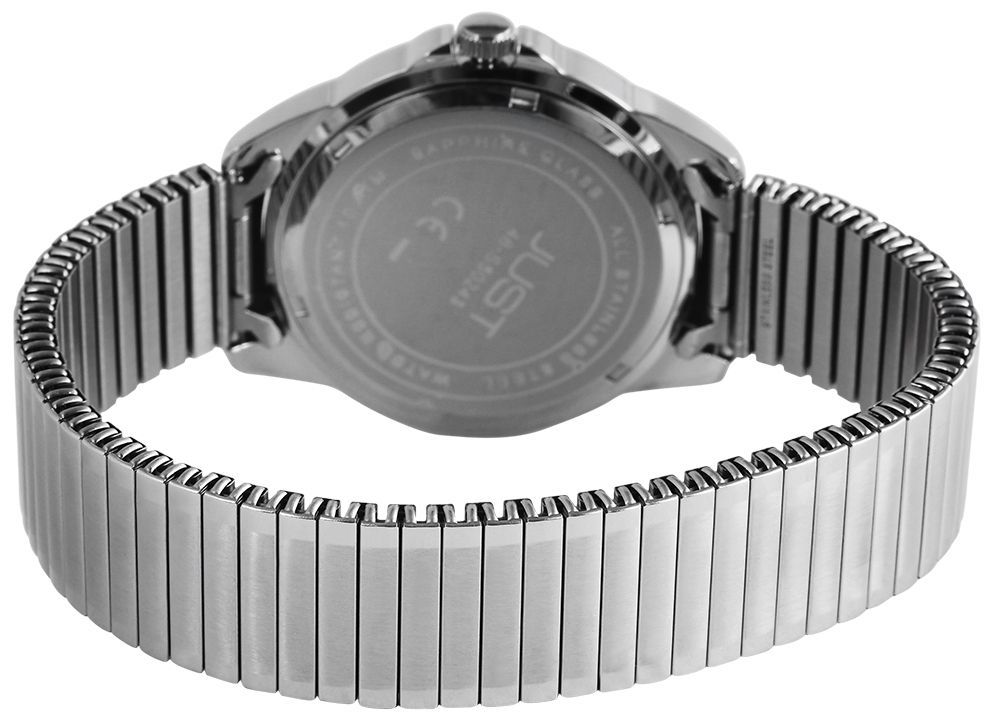 Just Herrenuhr Edelstahl Zugband silberfarbig