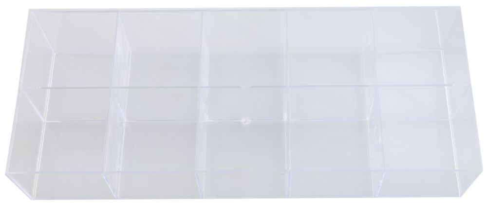 Sortierkasten, transparent, 10 Fächer