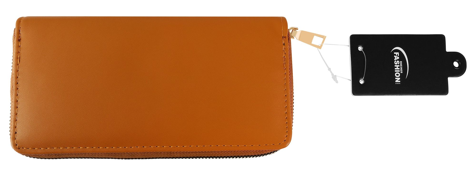 Damengeldbörse aus Lederimitat, schlichtes Design, braun