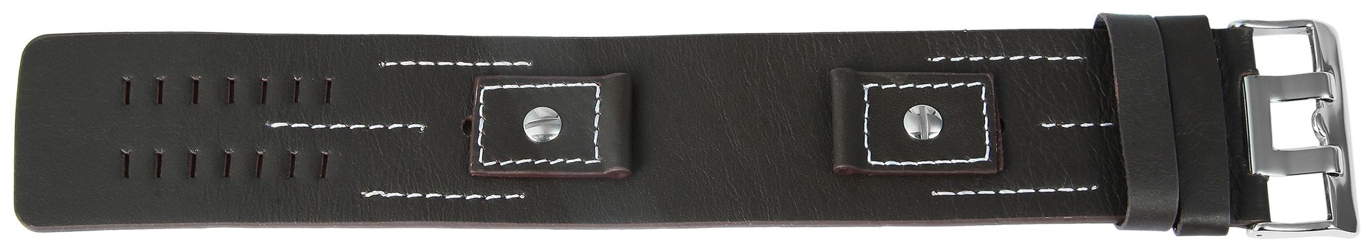 Echtleder-Uhrenarmbänder im Set, dunkelbraun, 18 mm + 20 mm + 22 mm