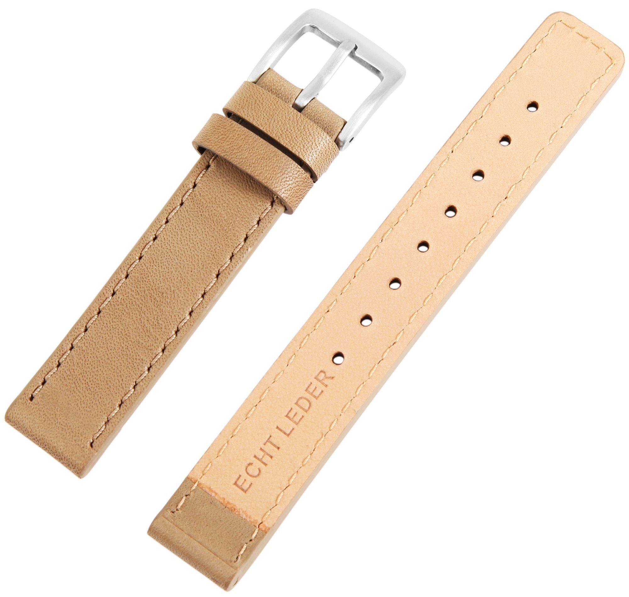 Echt Lederband, 16 mm, taupe