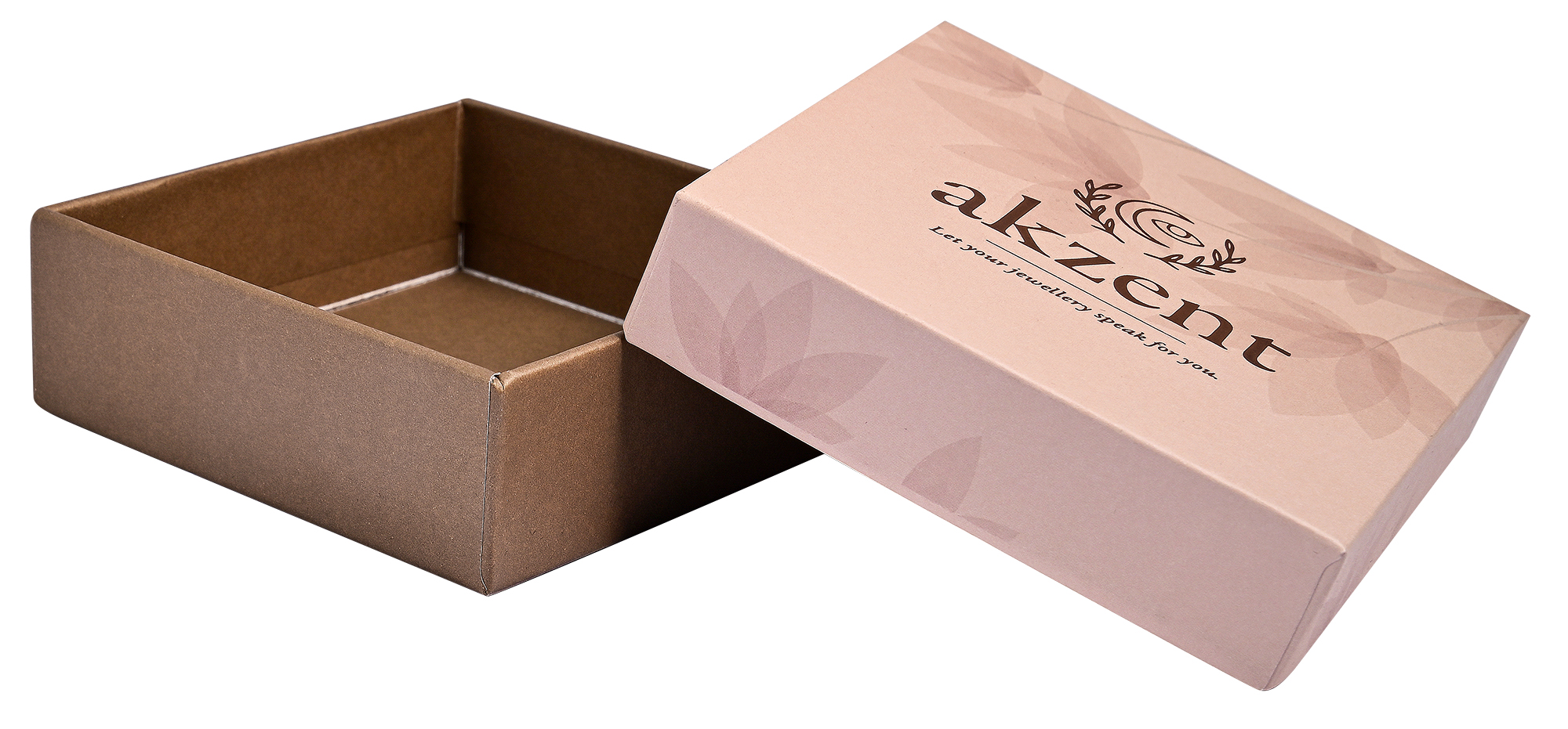 AKZENT Verpackungsset: Geschenkbox (Pappe), 9 x 9 x 3 cm