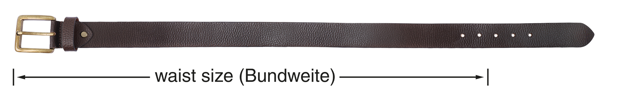 Leonardo Verrelli Echtleder Gürtel, braun, kürzbar, 110 cm