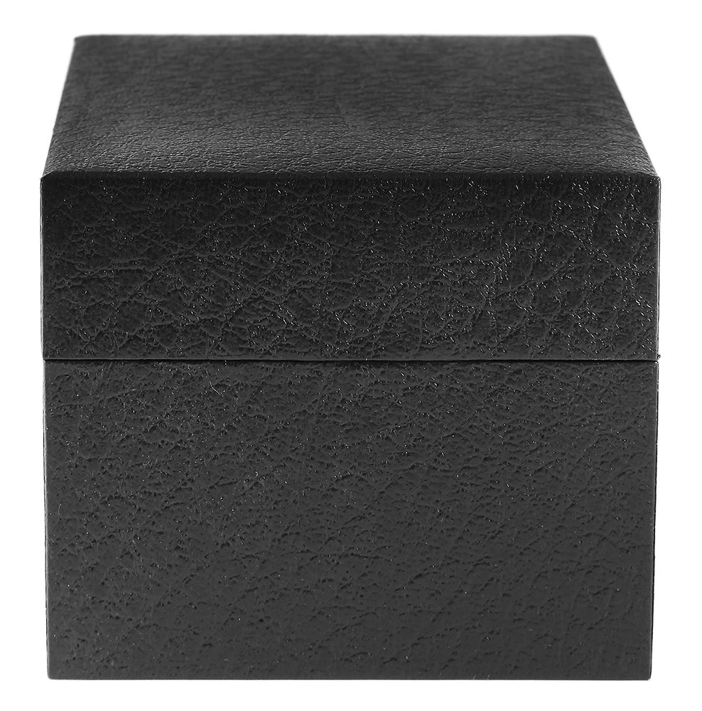 Uhren-Klappbox, Pappe, schwarz, 7,5 cm x 9 cm x 11 cm