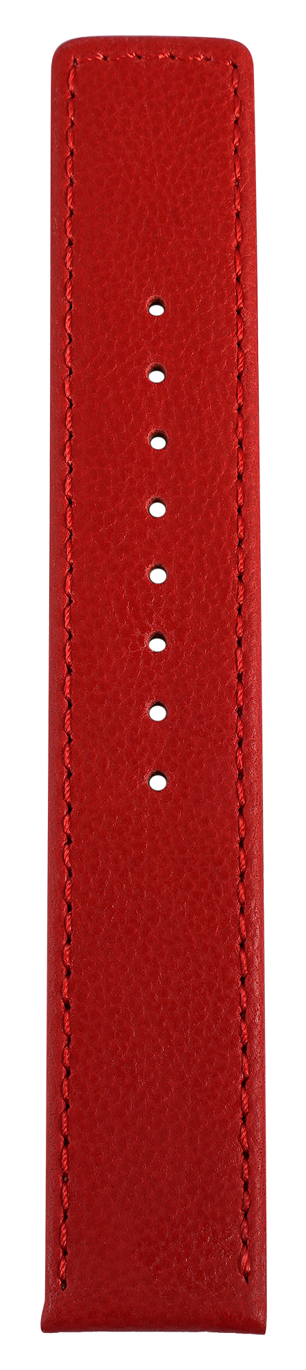 Echtleder-Uhrenarmband "super-soft", rot, Naht, 22 mm