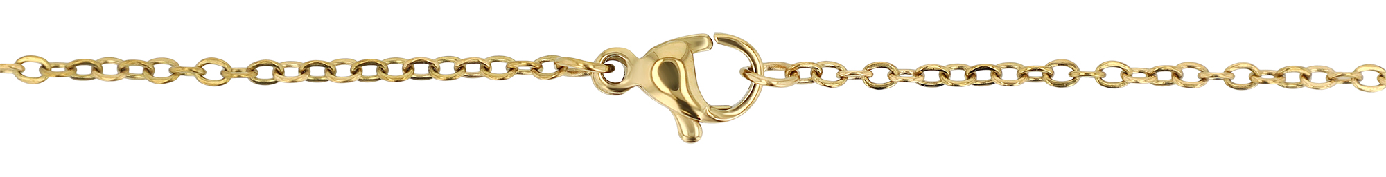 "Khamsa - Hand der Fatima" Edelstahlkette mit Anhänger, goldfarben, 45 cm
