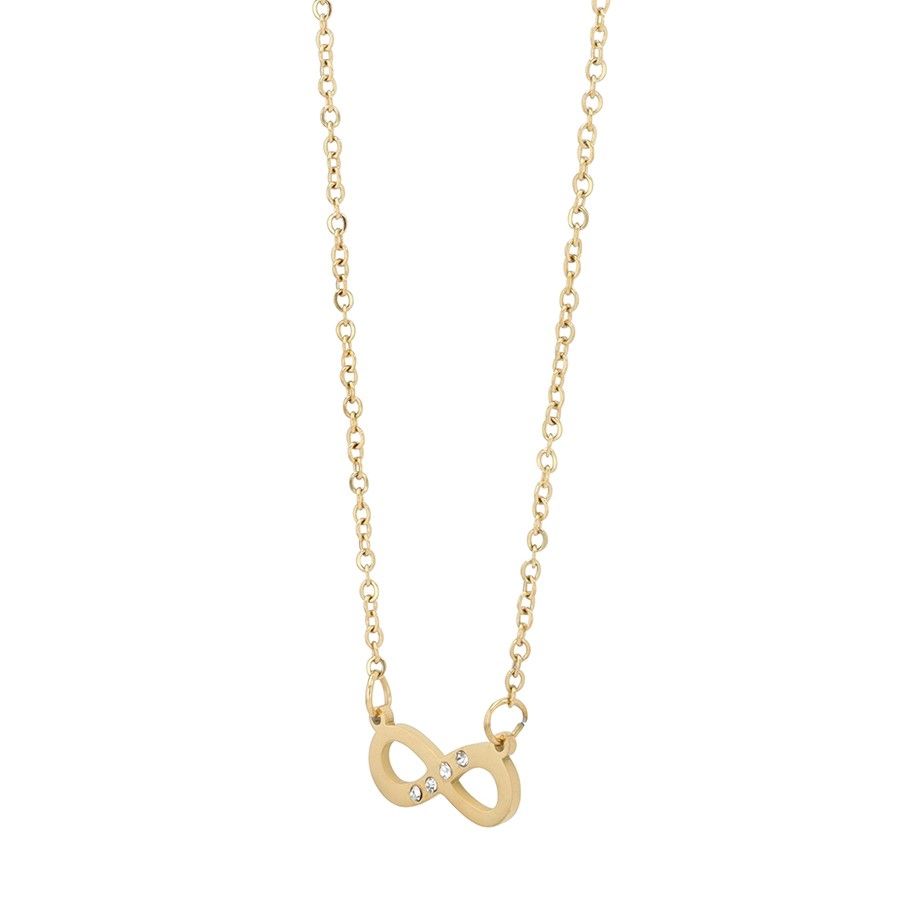 Akzent Infinity-Halskette "Priam", Edelstahl, goldfarben