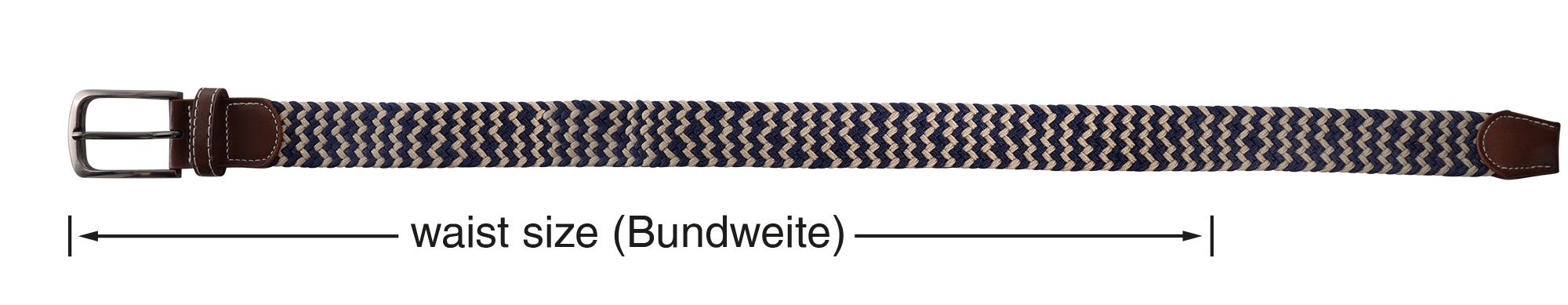 Flechtgürtel aus Textil in Gr 100cm (S)
