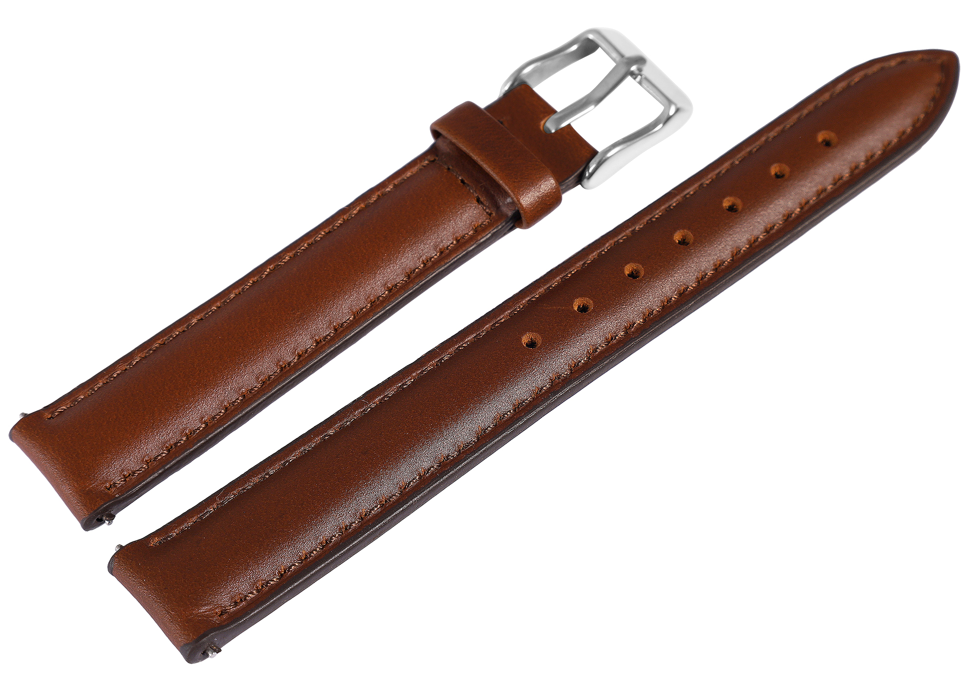 Echtleder Uhrenarmband (Quick-Release), braun, 12 mm