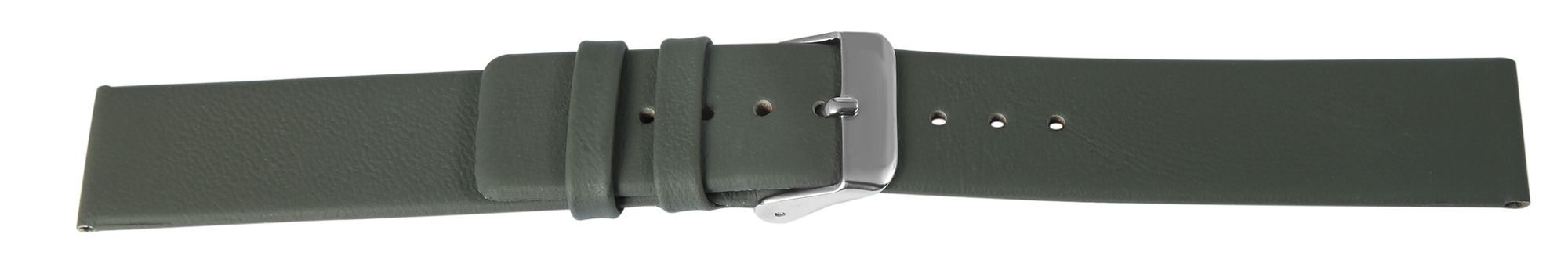Echtleder-Uhrenarmband, nahtlos, grau, 14 mm