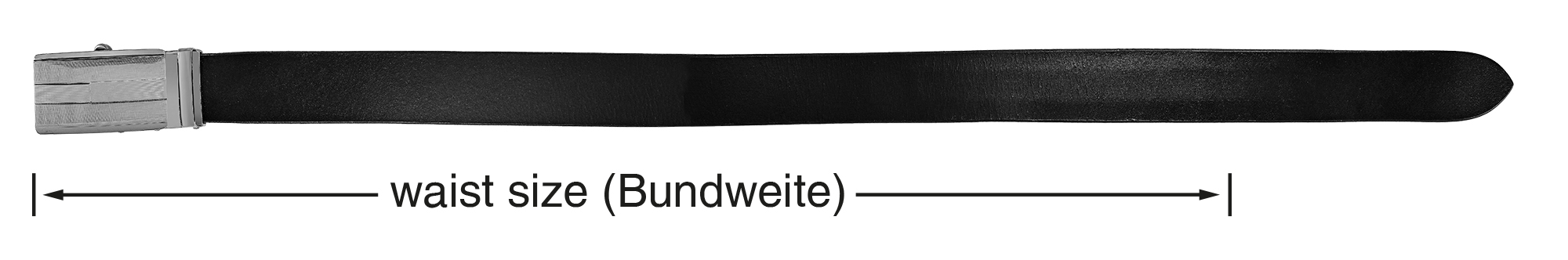 Leonardo Verrelli Echtleder Automatik-Gürtel, max. 100 cm/ 35 mm, schwarz - kürzbar
