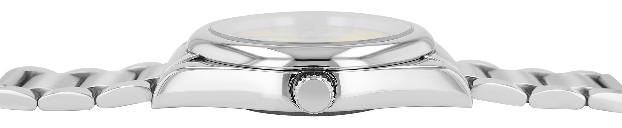 JUST Herrenuhr "Mailo" mit Edelstahlarmband, Ø 41 mm, 10 ATM, silberfaren/ gelb