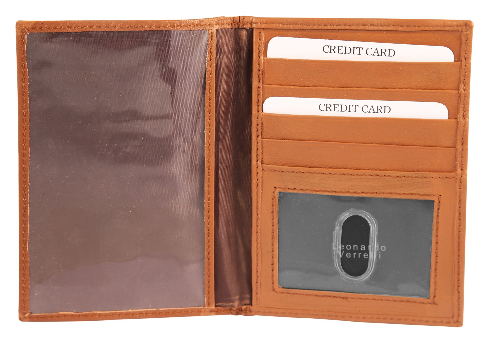Leonardo Verrelli Geschenkset mit Geldbörse und Ausweismappe, braun