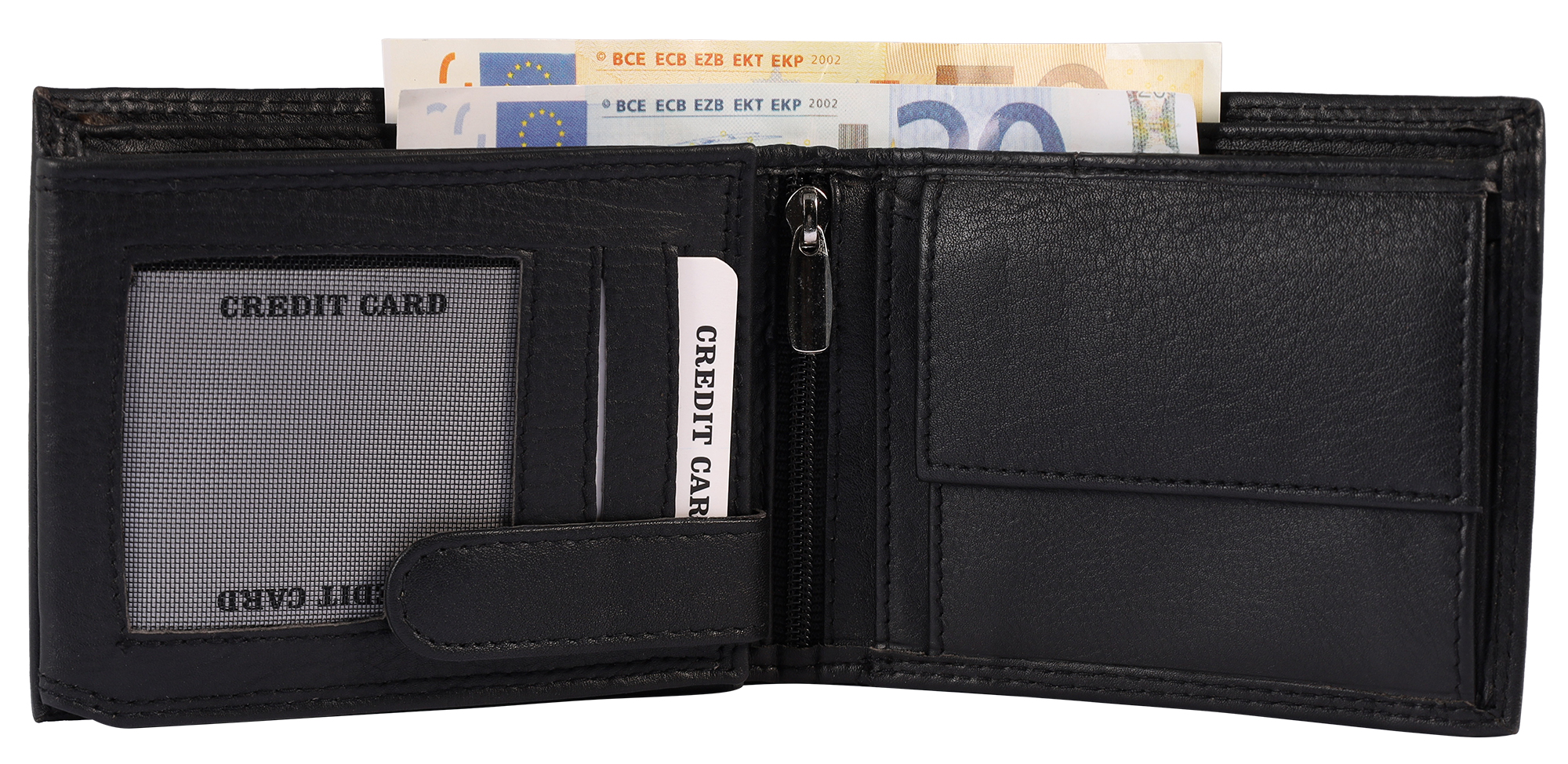Leonardo Verrelli Echtleder (Nappa) Geldbörse, RFID, Querformat