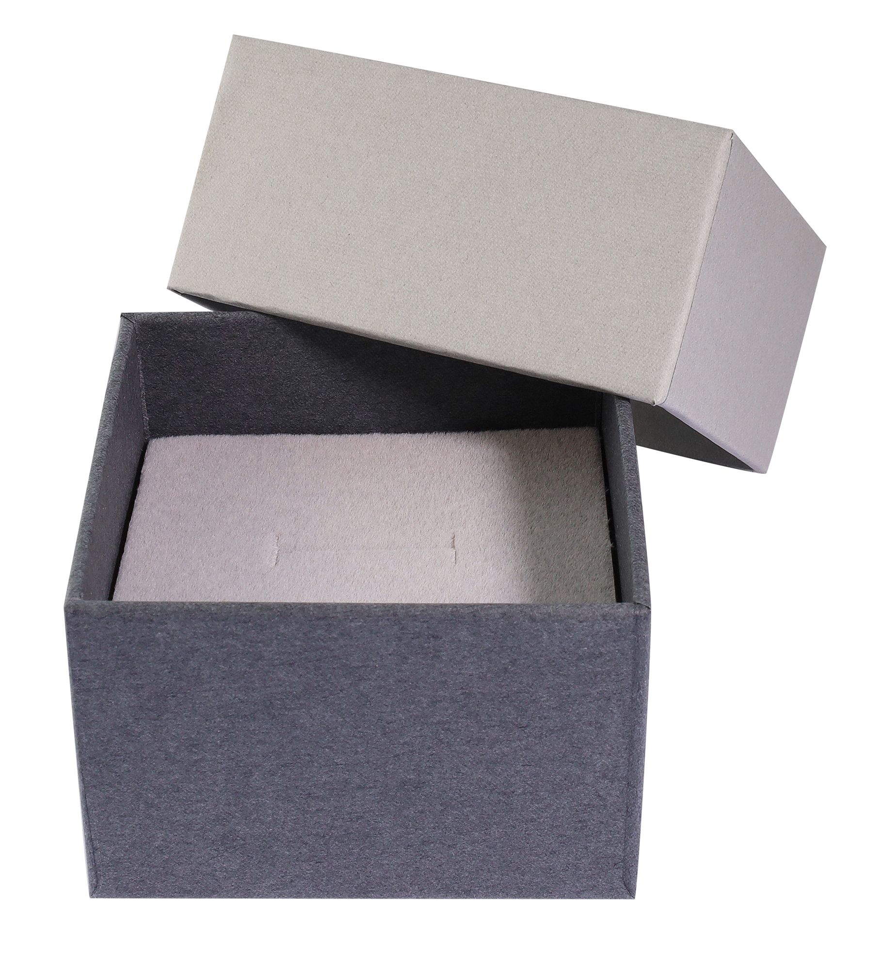Schmuckboxen aus Pappe, VE 6, grau, 7 x 7 x 4,5 cm