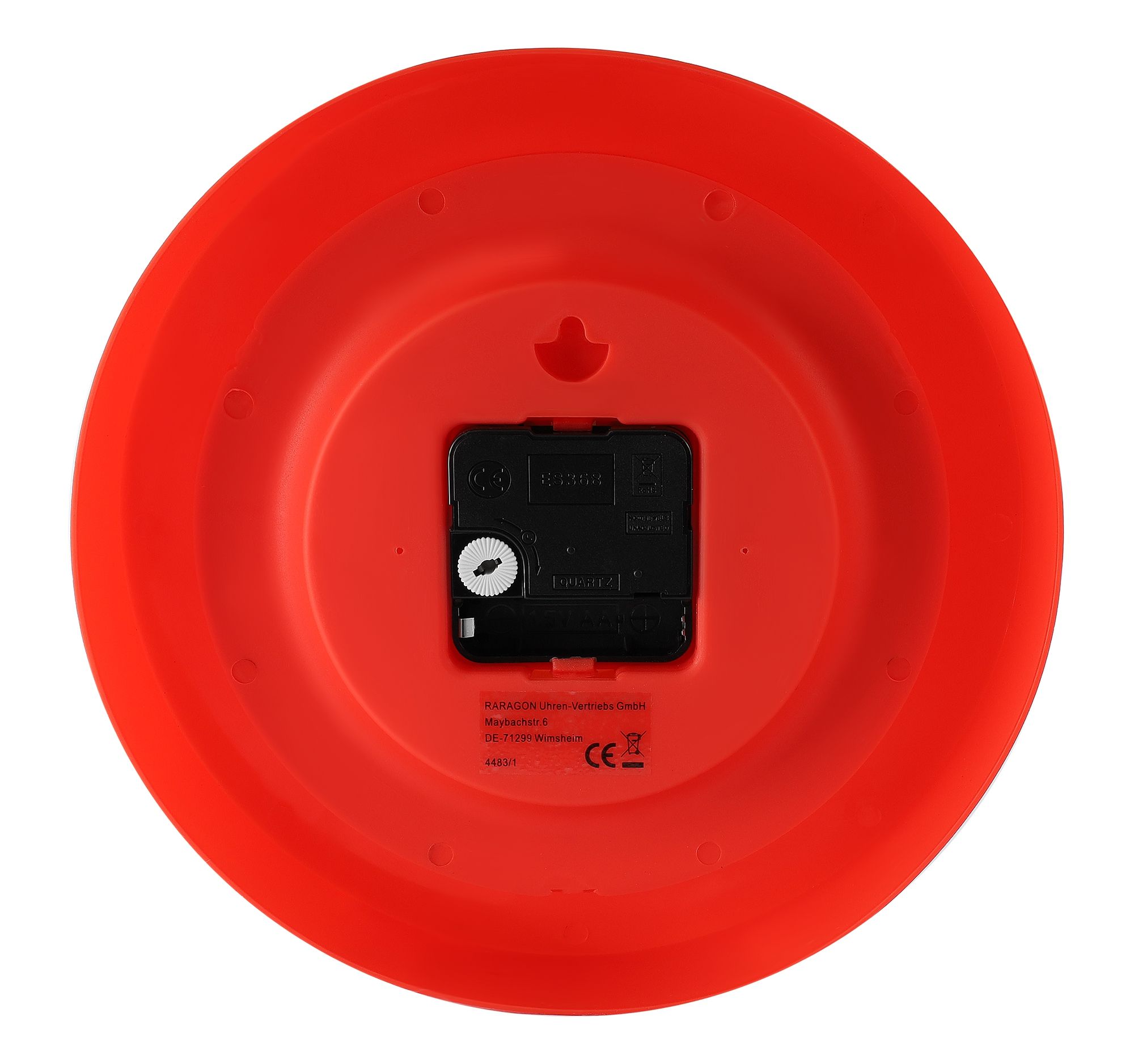 Atlanta Wanduhr für Kinder, rot, Ø 22 cm