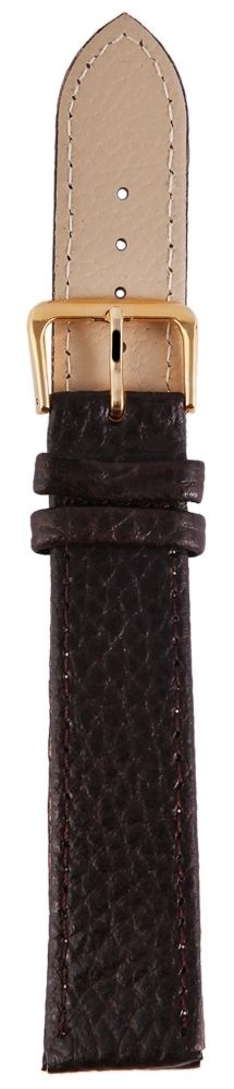 Echtleder-Uhrenarmband, dunkelbraun, Krokooptik, 20 mm, VE 6