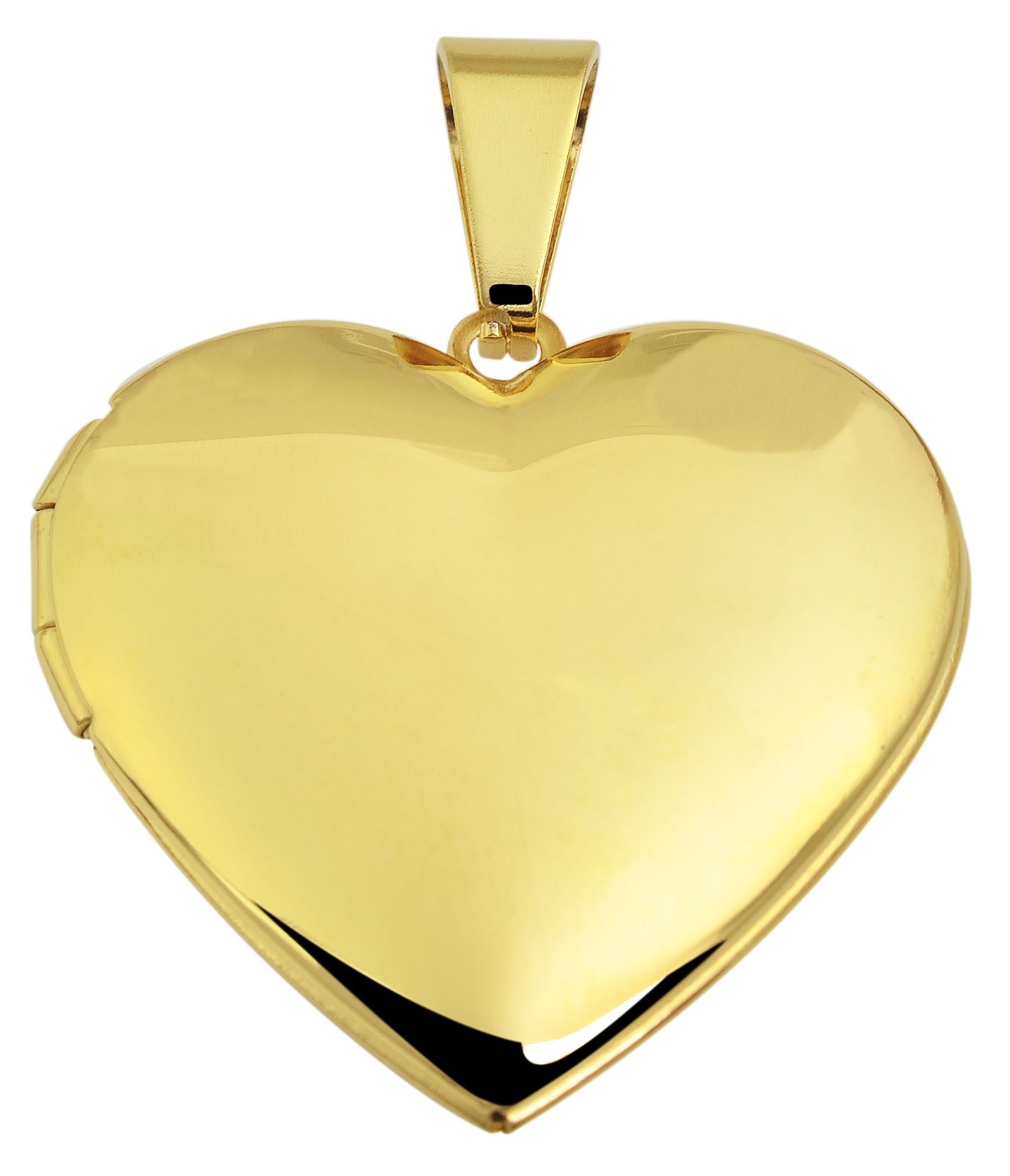 "Melli" Medaillon aus Edelstahl, Herz, goldfarben