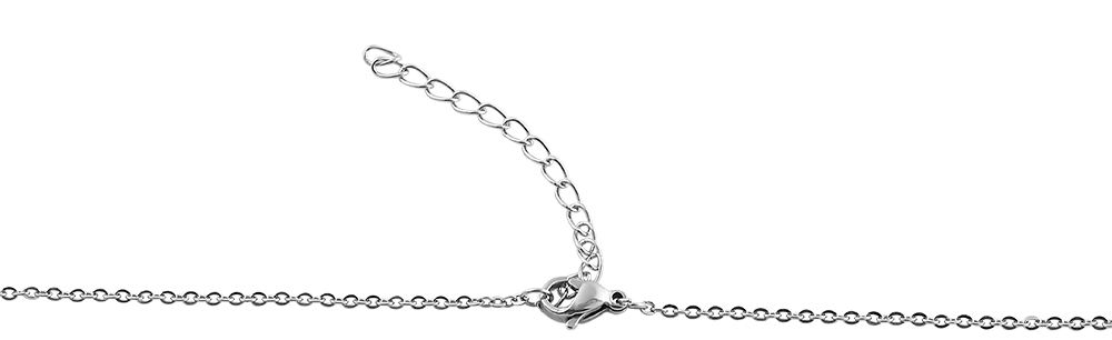 Akzent Edelstahl Unisex Ankerkette, Länge: 80 cm / Stärke: 1 mm