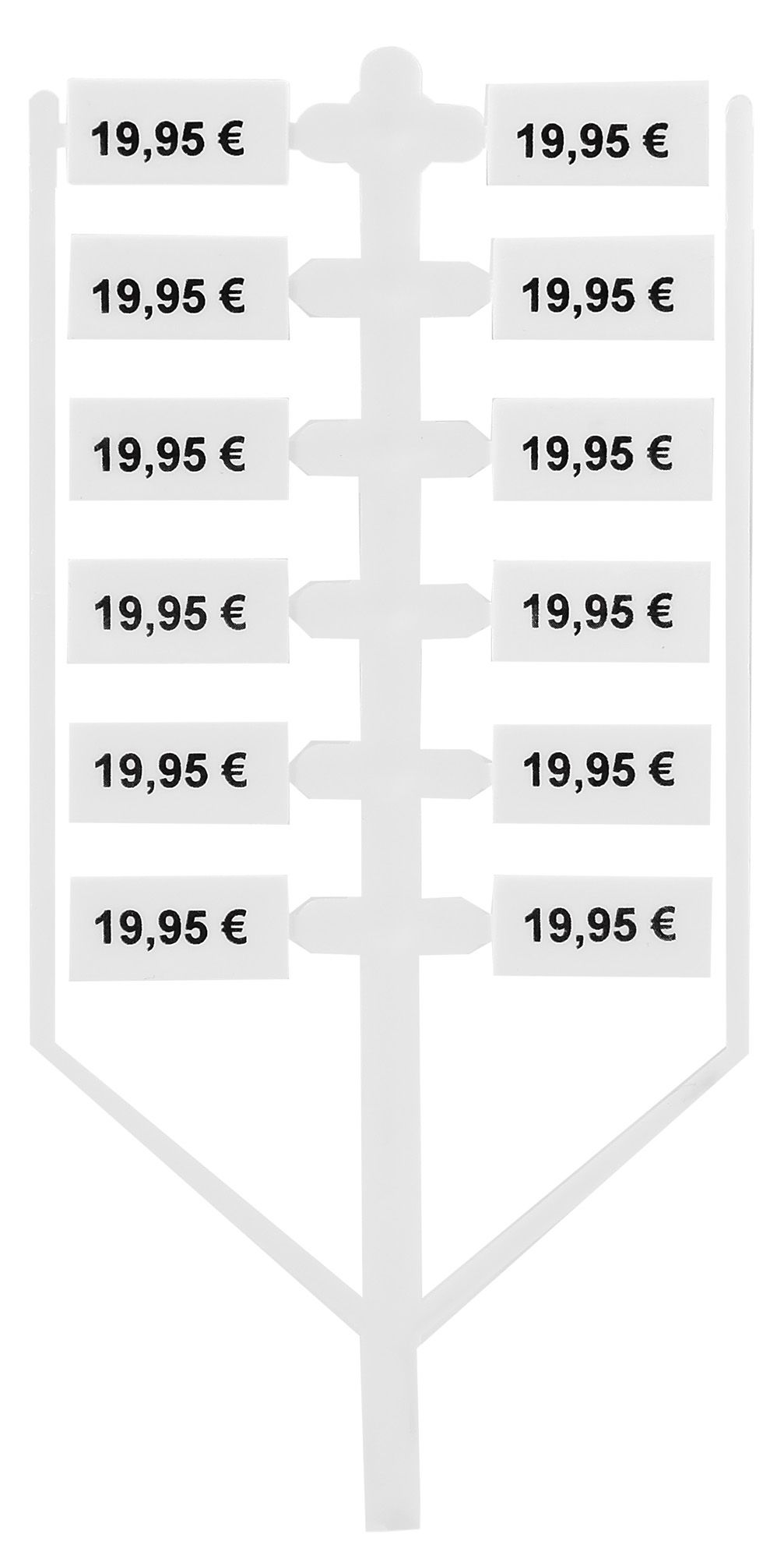 Preisbäumchen, weiß, 12 Preisschilder, 19,95€