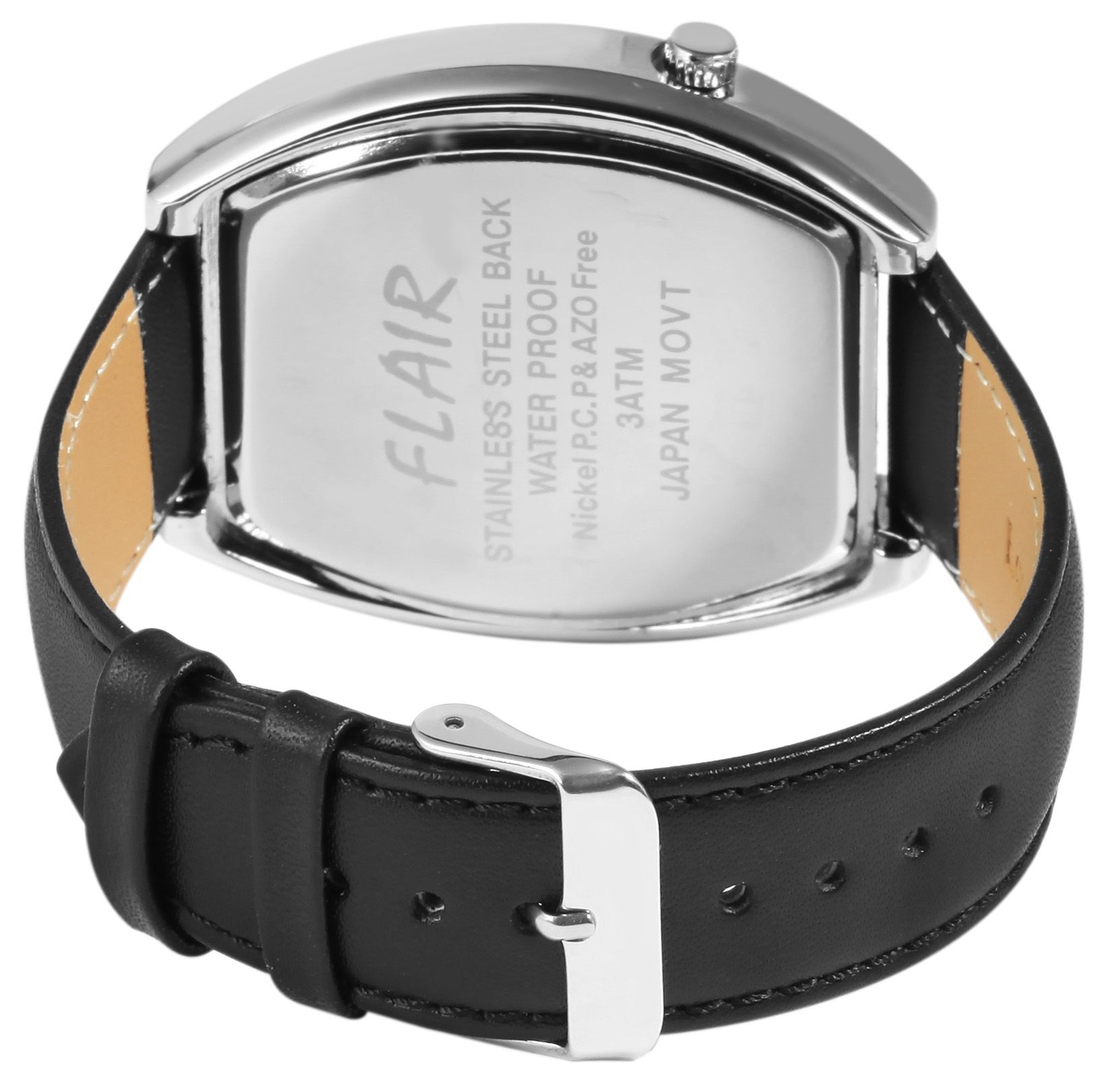 Flair Herrenuhr mit Echtlederarmband, 3 bar