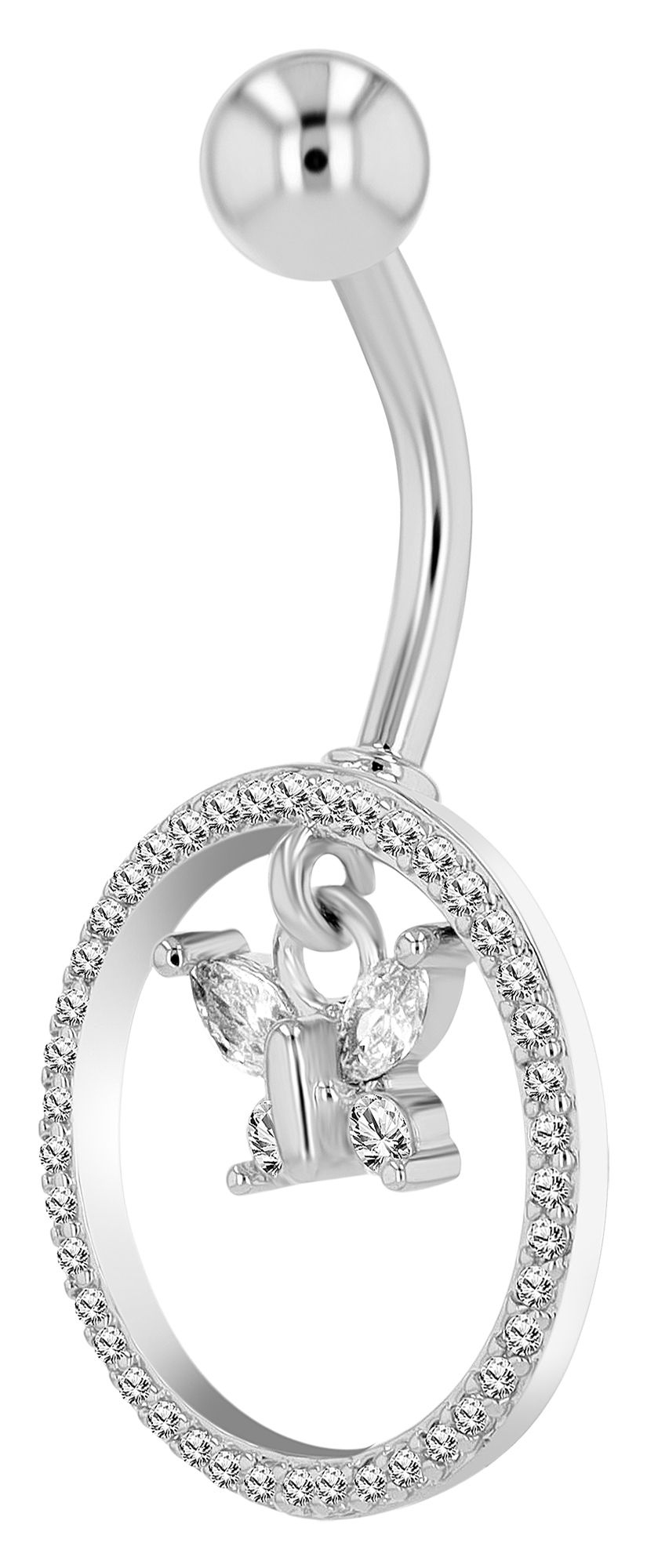 "Lugia", Edelstahl-Bronze Bauchnabelpiercing, Stabstärke 1,6 mm / Länge 11 mm / Kugelgröße 5 mm