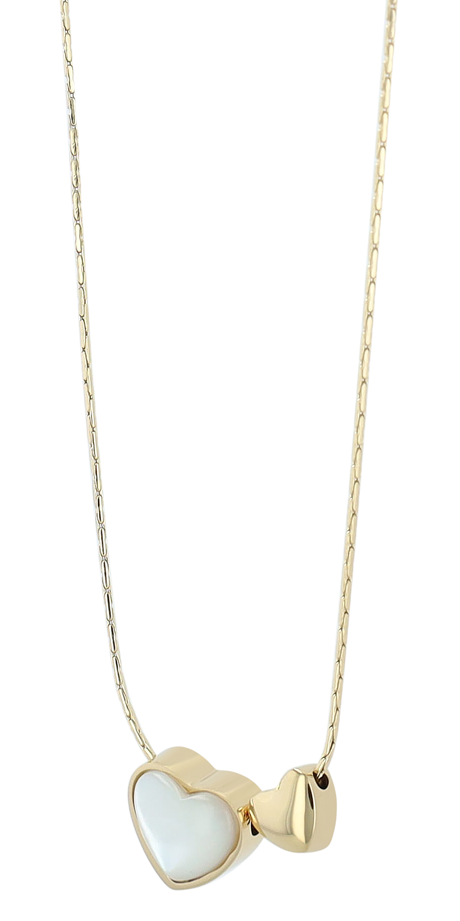 "Nelli" Edelstahlkette mit Anhänger, Herz, 41 + 5 cm