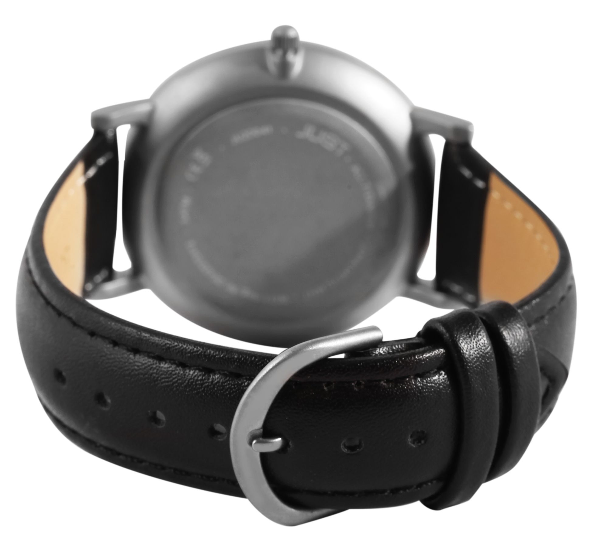 Just Titan Herrenuhr "Keenan" mit Echtlederband, 5 ATM, schwarz/weiß