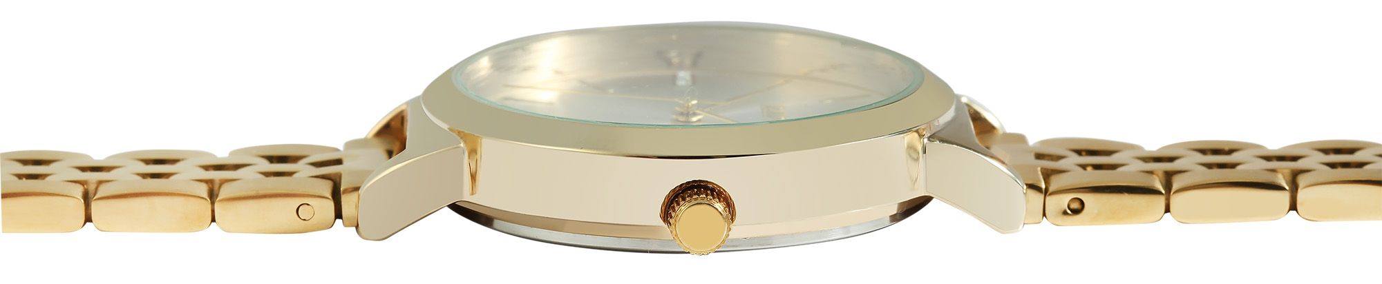Raptor Damenuhr "Fleur" mit Edelstahlarmband, goldfarben