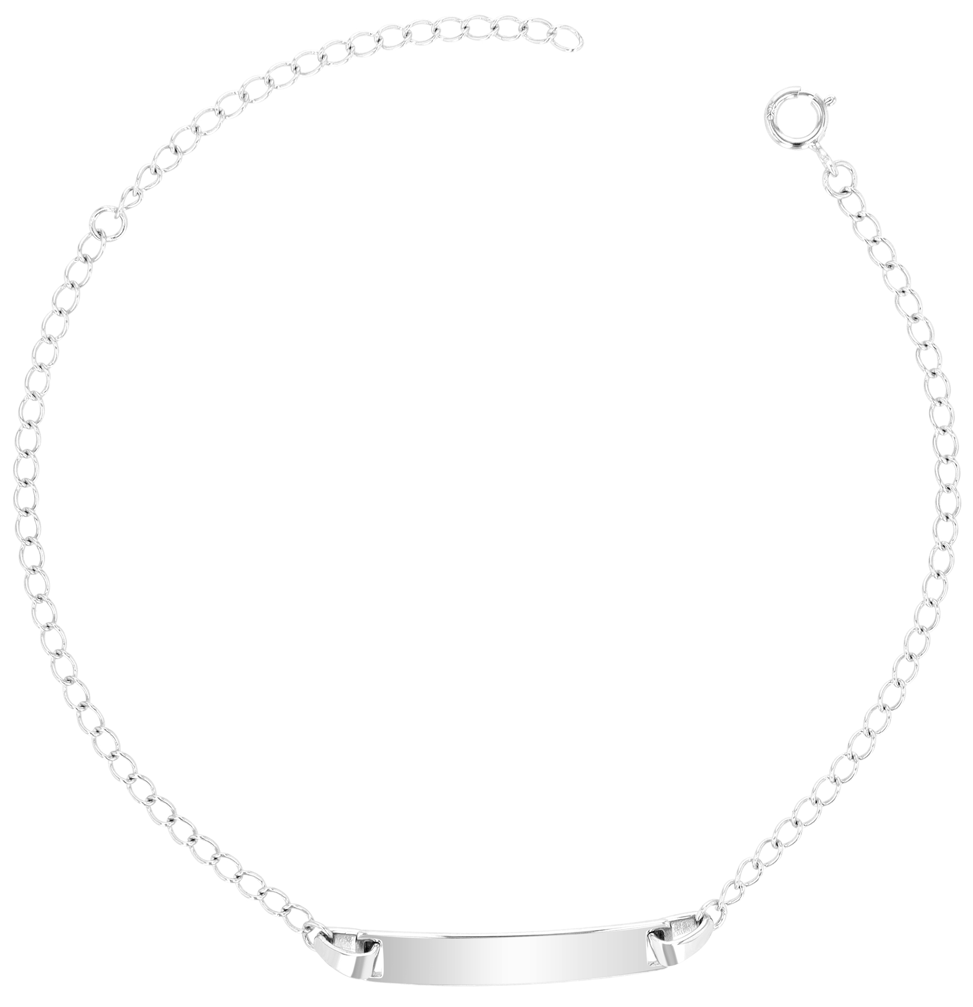 "Biserka" 925/- Echt Silber, Ident-Armband/ Gravurarmband, rh., Erwachsene