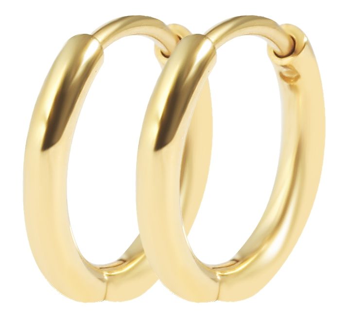 "Galdin", Edelstahl Creolen Ø 14 mm/ 2 mm goldfarben