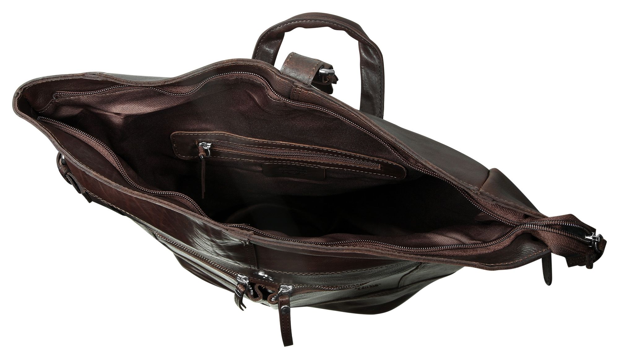 Leonardo Verrelli Echtleder Rucksack, dunkelbraun