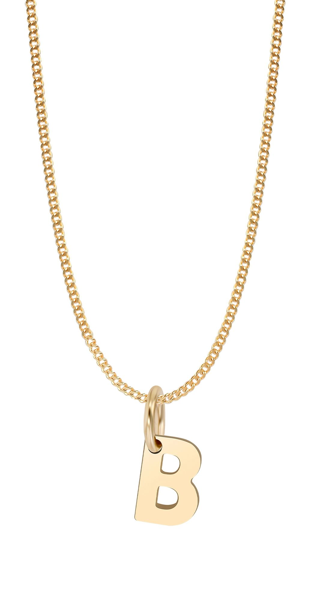375/- Gold Anhänger "Golden Initials - B" ohne Kette, Buchstaben, Initialien, 9 Karat, Gelbgold