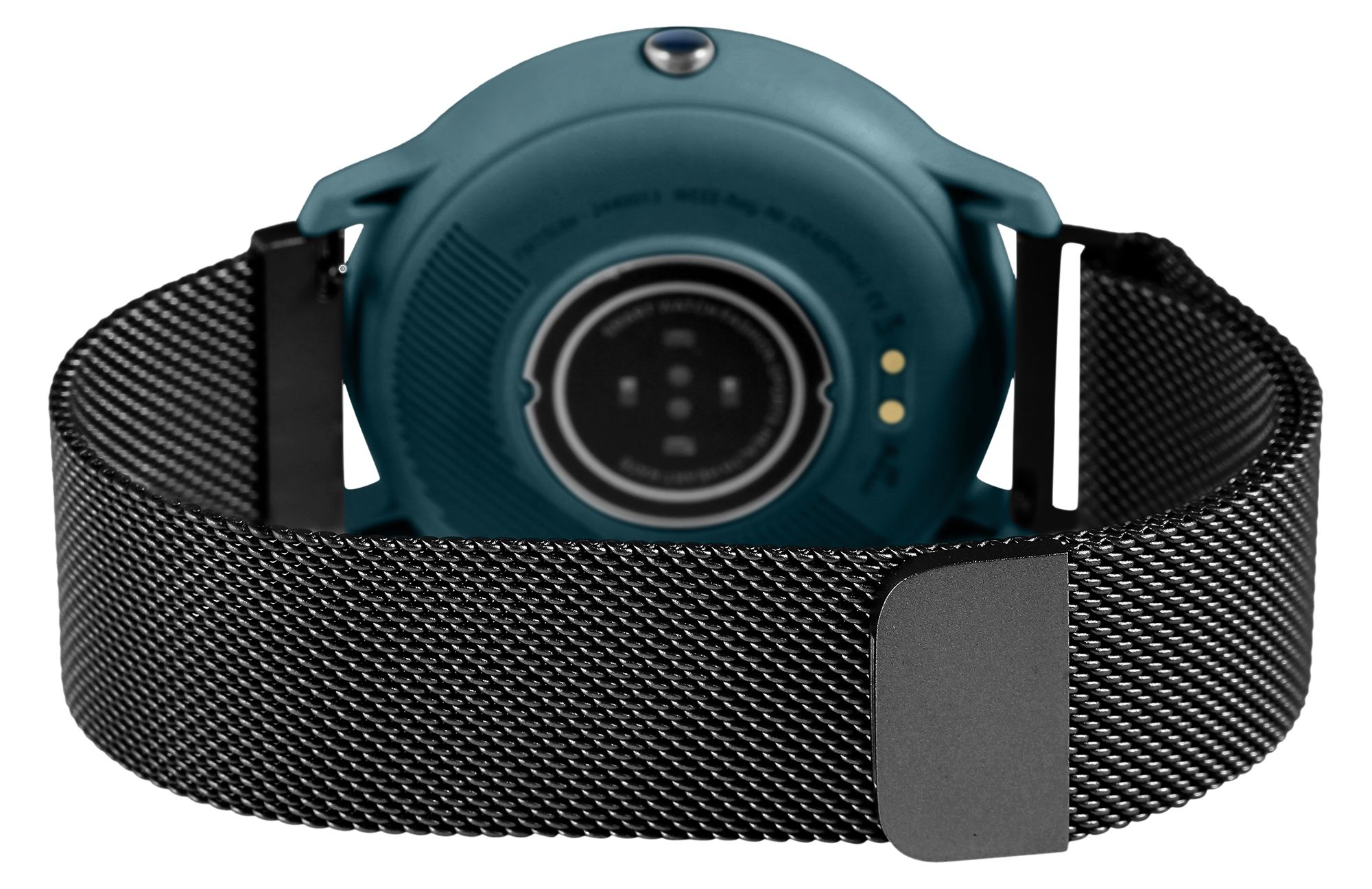 TimeTech Smartwatch mit Mesharmband, schwarz/blau