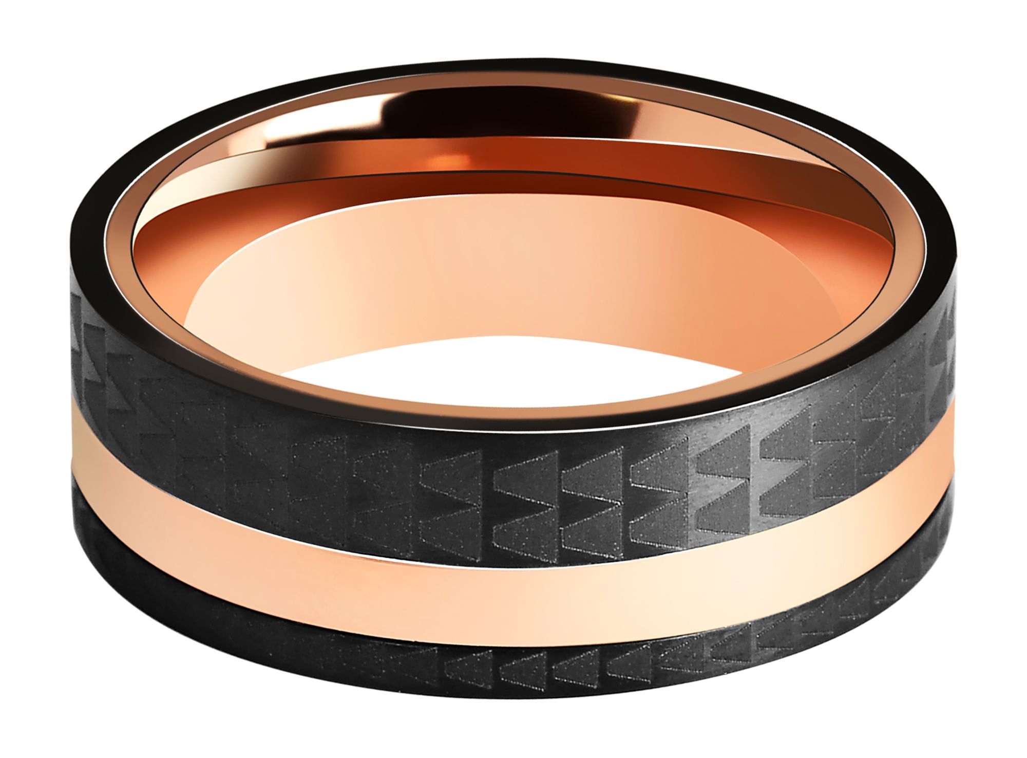"Zdravko & Zdravka" Akzent Herren-Partnerring, Edelstahl, Ionenplattiert, bicolor, Gr. 62