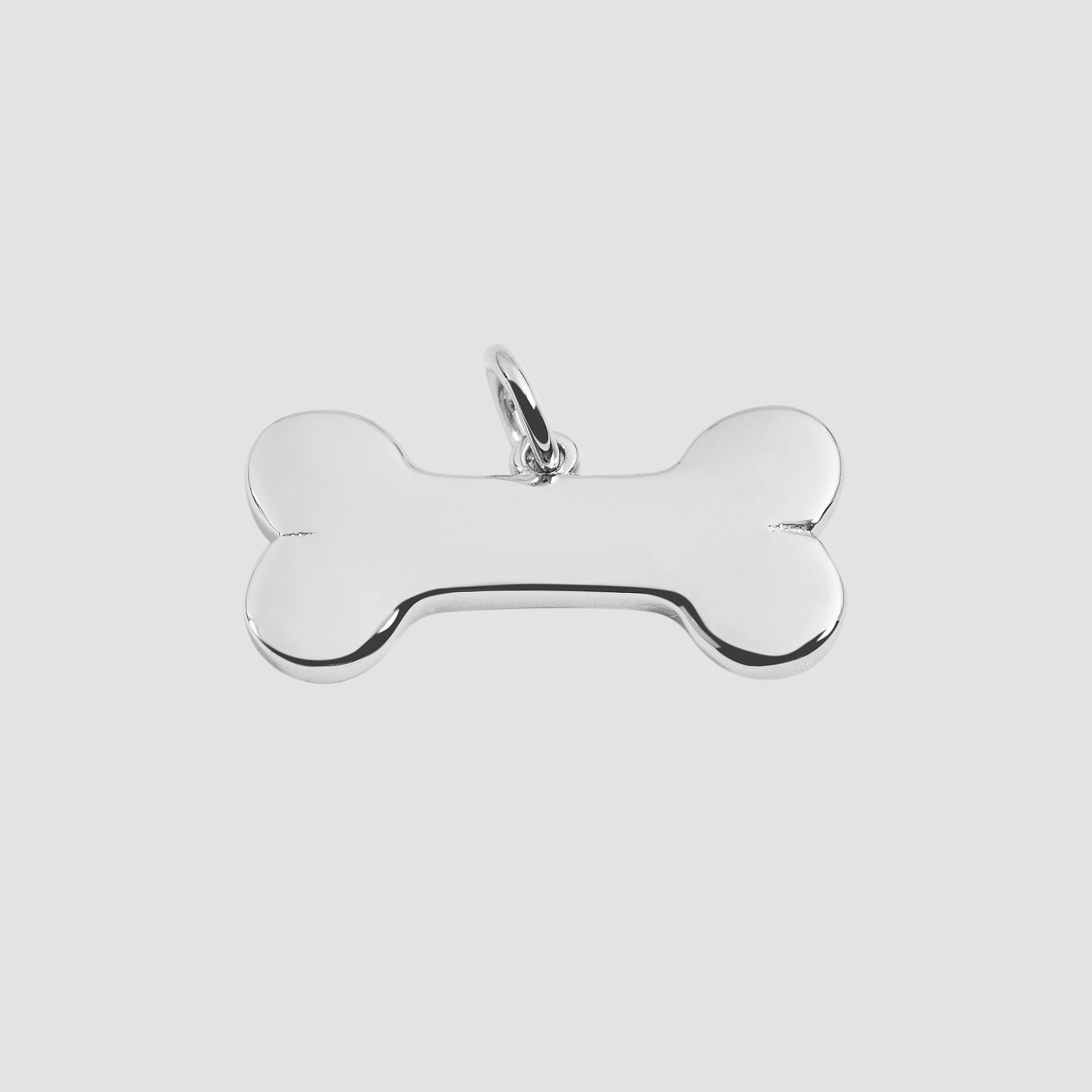 925/- Echt Silber Anhänger ohne Kette "Paige", Hundeknochen, 925/rhodiniert