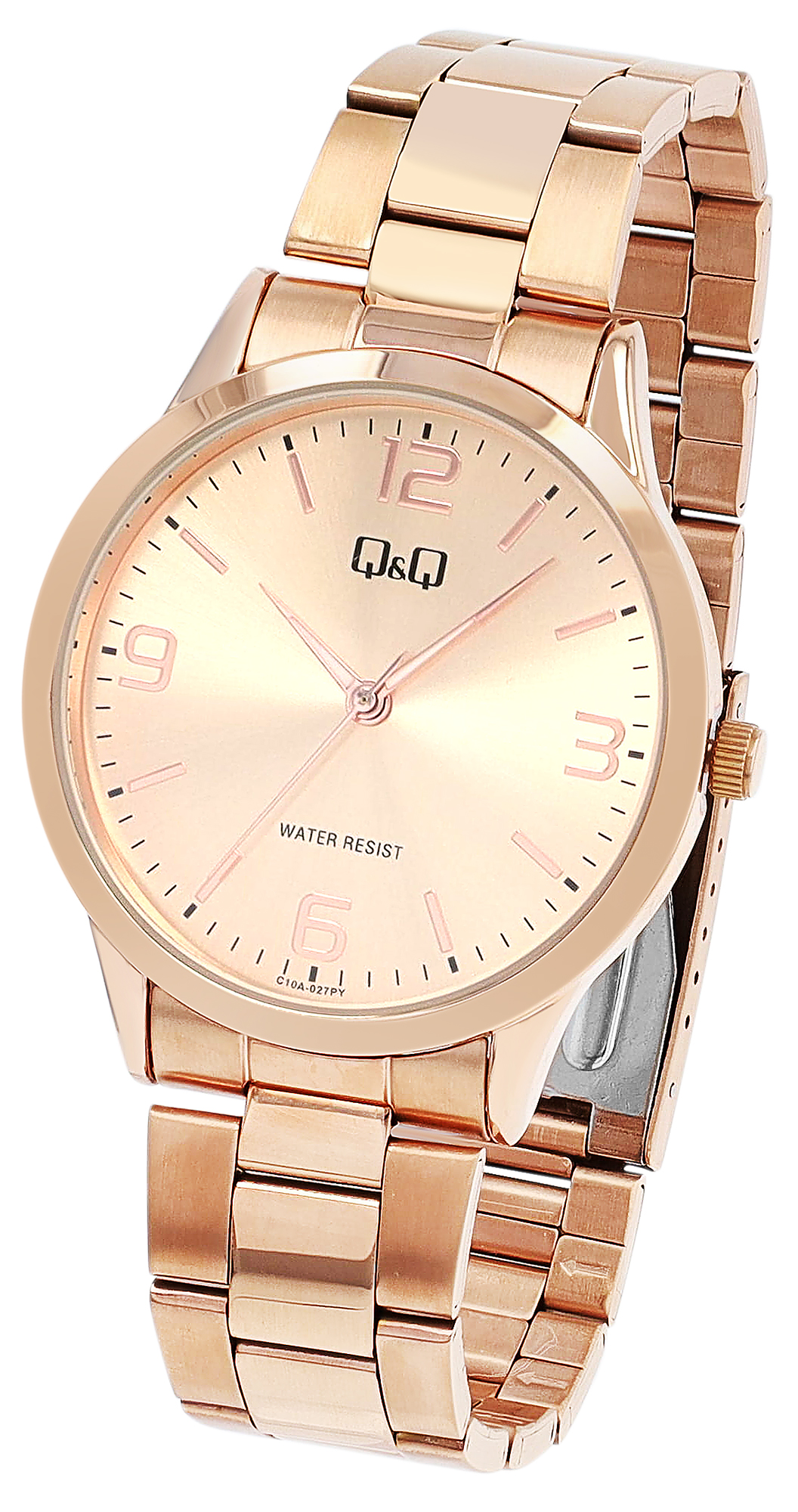 Q&Q Unisexuhr mit Metallband, Ø 40 mm