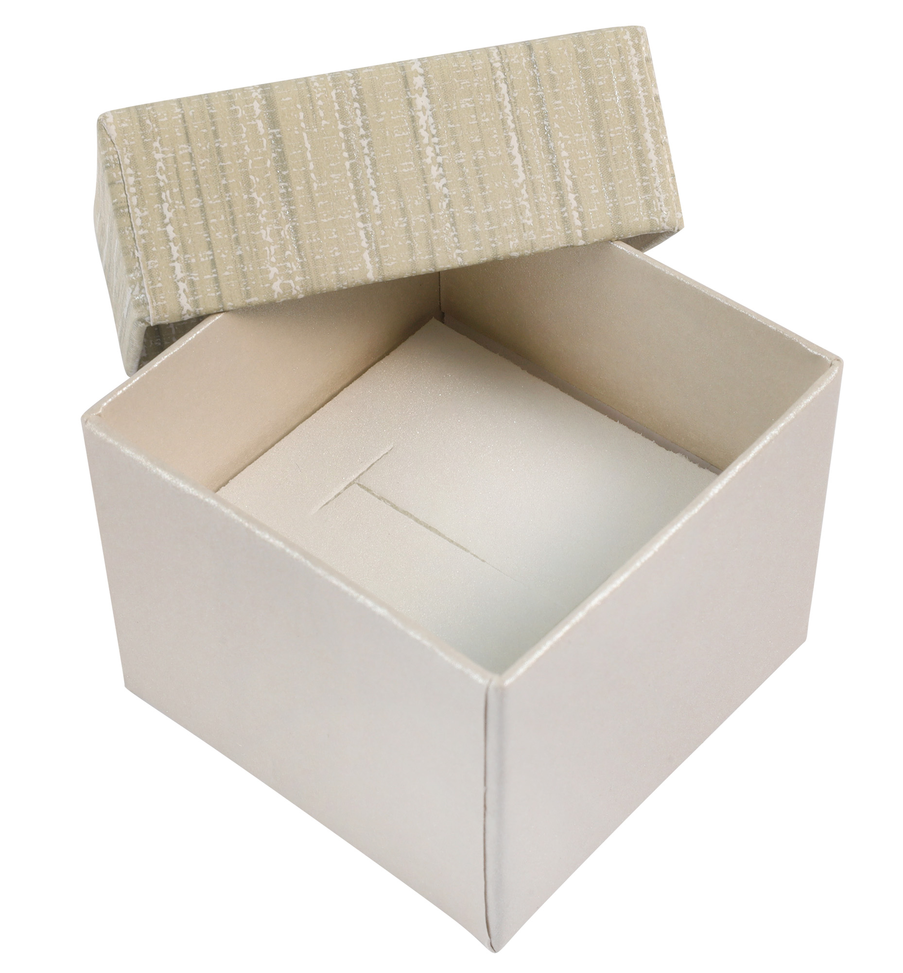 Papp Schmuckboxen, taupe, VE24 , 5 x 5 cm