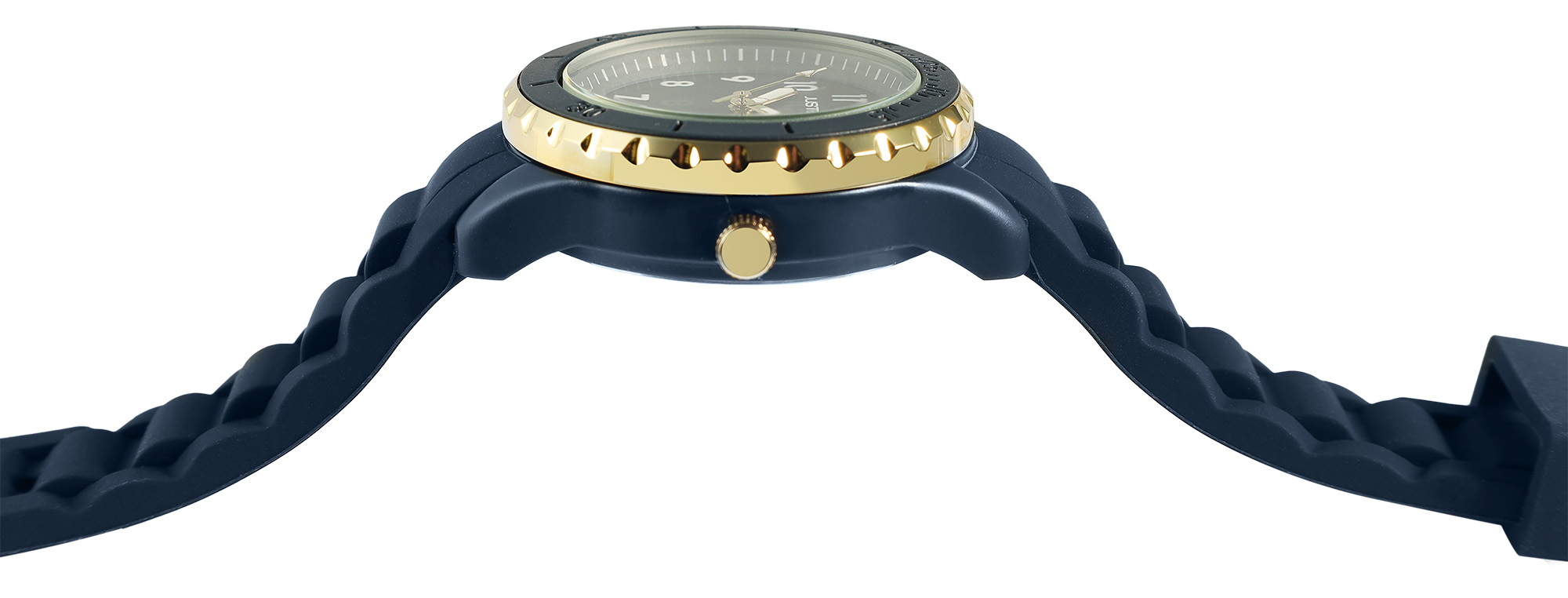 JUST WATCH Damenuhr "Kaia" mit Silikonband, 5ATM, dunkelblau/ goldfarben